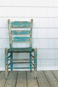 turquoise old chair